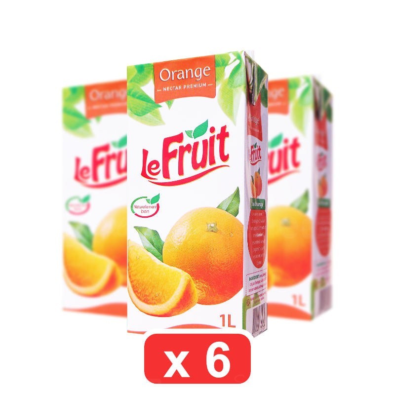 Pack de 3 Jus d'Orange en brique LeFRUIT 1L | Fabriqué à Madagascar