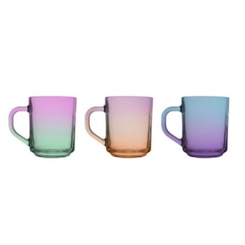 Tasse en verre double couleur 246 cc en verre