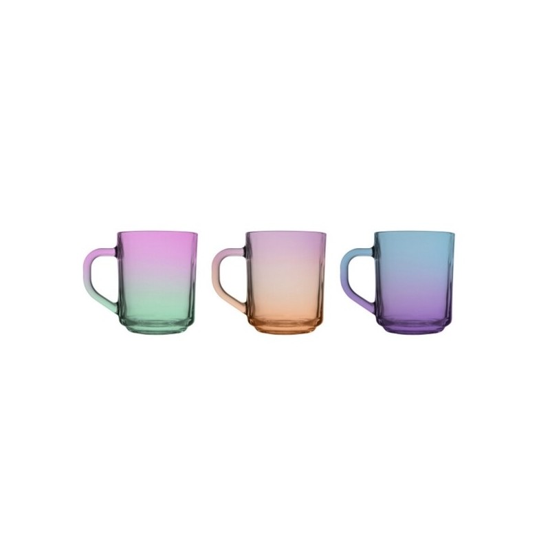 Tasse en verre double couleur 246 cc en verre