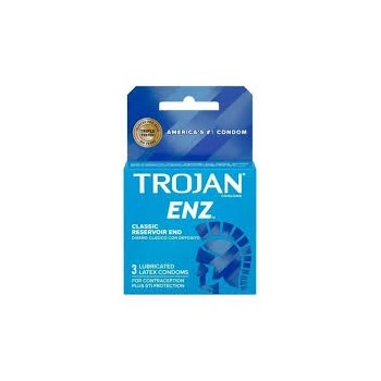 TROJAN CONDOM ENZ LUBRICATED 3CT