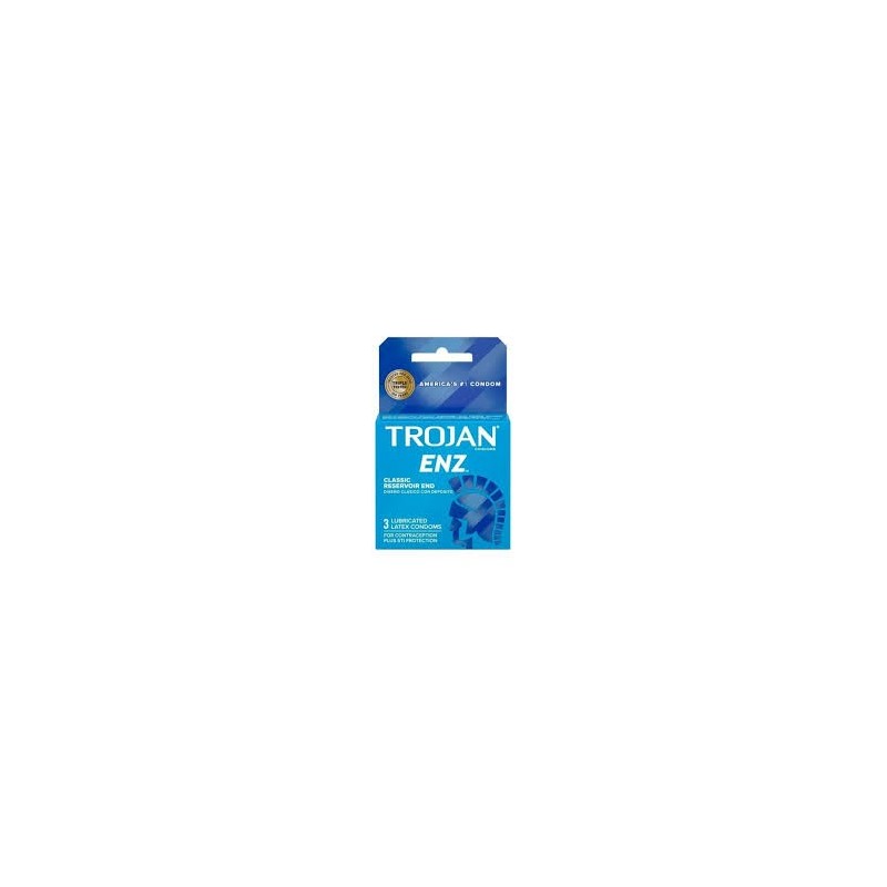 TROJAN CONDOM ENZ LUBRICATED 3CT