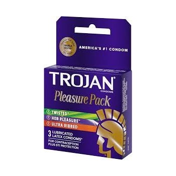 TROJAN CONDOM PLEASURE PACK 3CT