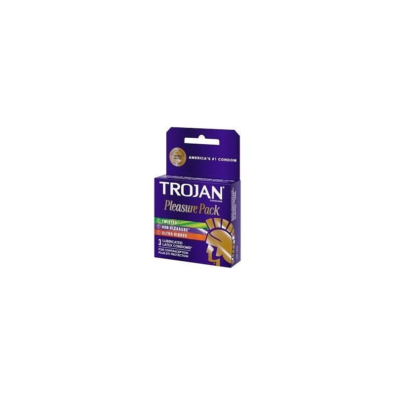 TROJAN CONDOM PLEASURE PACK 3CT