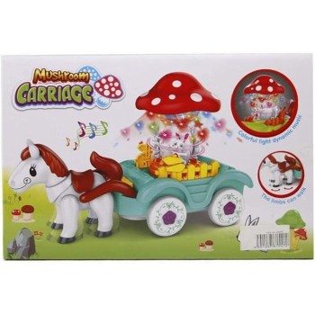 Margoun Electric Cendrillon Cheval Champignon Jouet Carrosse (ALW)