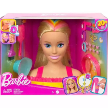 Tête à coiffer Barbie Color Reveal Totally Hair Neon Rainbow Deluxe