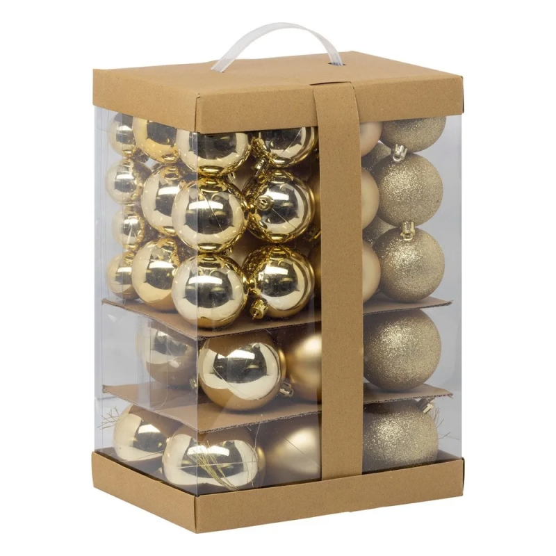 BOULE DE NOEL KIT 60 PCS BOULES OR