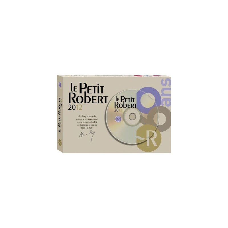 Le Petit Robert 2012 Coffret de 2 volumes CDROM