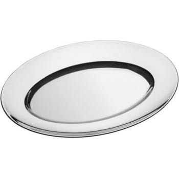 Plateau de service en  acier inoxydable de  20x14cm